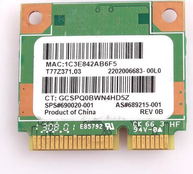 Main image of Top RT3290 Wireless N BT Bluetooth Half Mini wifi Card 690020-001 802.11N For HP