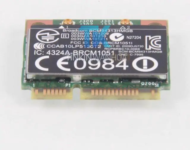 Alt view image 3 of 6 - 657325-001 New HP BroadCom BCM94313HMGB 802.11abn Wifi Bluetooth PCIE 4.0 Card