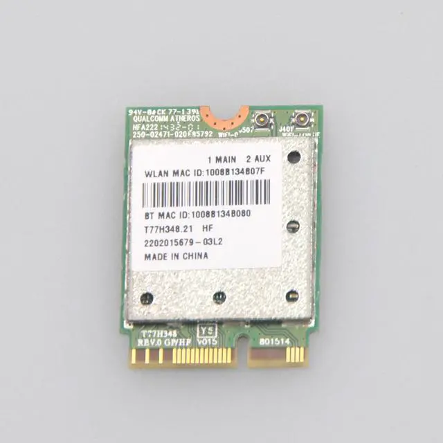Main image of QCNFA222 WiFi Dual Band Wireless Card 300M Bluetooth 4.0 2.4GHz 5GHz WLAN NGFF