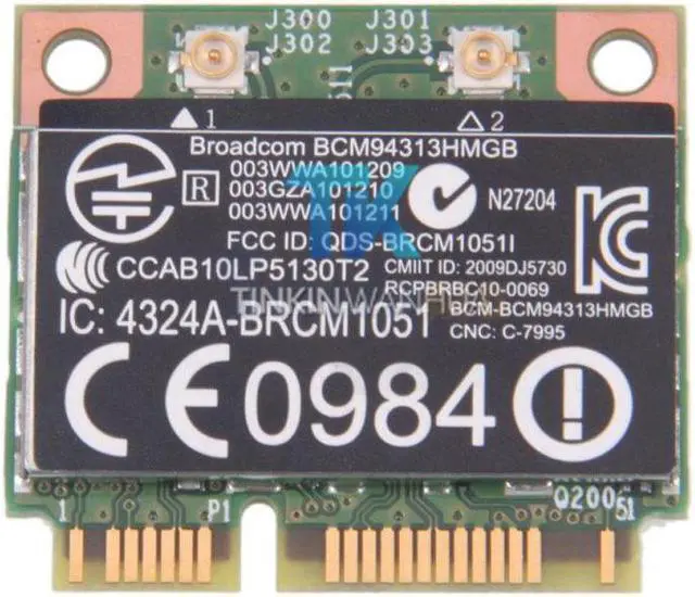 Alt view image 2 of 6 - 657325-001 New HP BroadCom BCM94313HMGB 802.11abn Wifi Bluetooth PCIE 4.0 Card