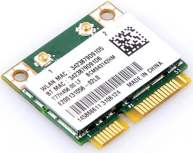 Alt view image 4 of 5 - BCM943142HM Wireless 802.11n 300M Bluetooth 4.0 Half PCI-E WIFI Network Card