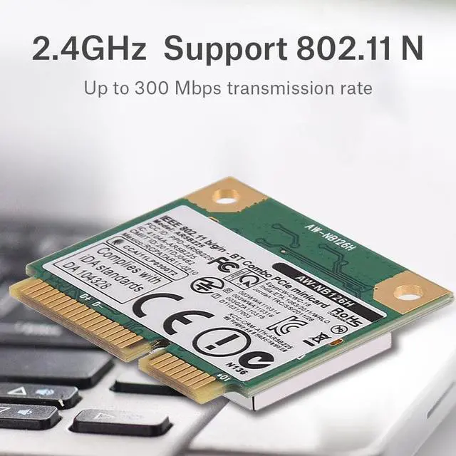 Alt view image 6 of 7 - AR5B225 Wireless 150Mbps 2.4GHz Wifi + Bluetooth 4.0 Mini PCI-E Card 802.11b/g/n