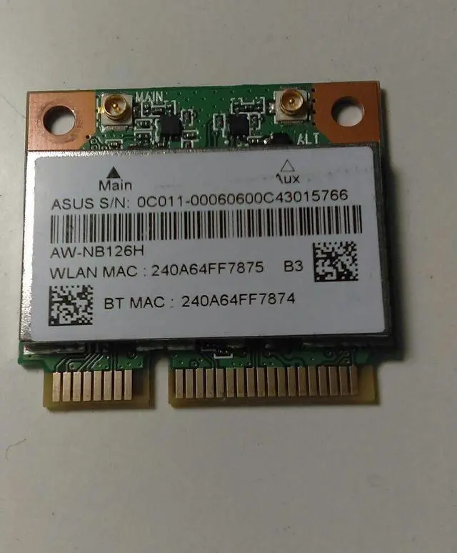 Main image of New Genuine AzureWave AW-NB126H AR5B225 WiFi Bluetooth 2.4GHz WiFi Wireless Card