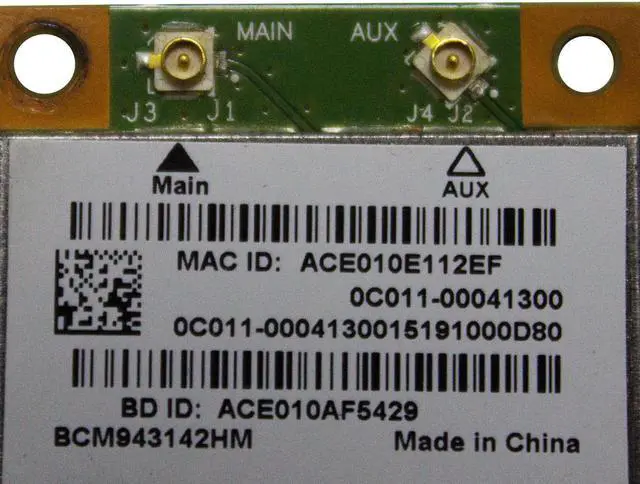 Alt view image 6 of 7 - Universal Wireless BCM943142HM 802.11n 300M Bluetooth Half Mini PCI-E WIFI Card