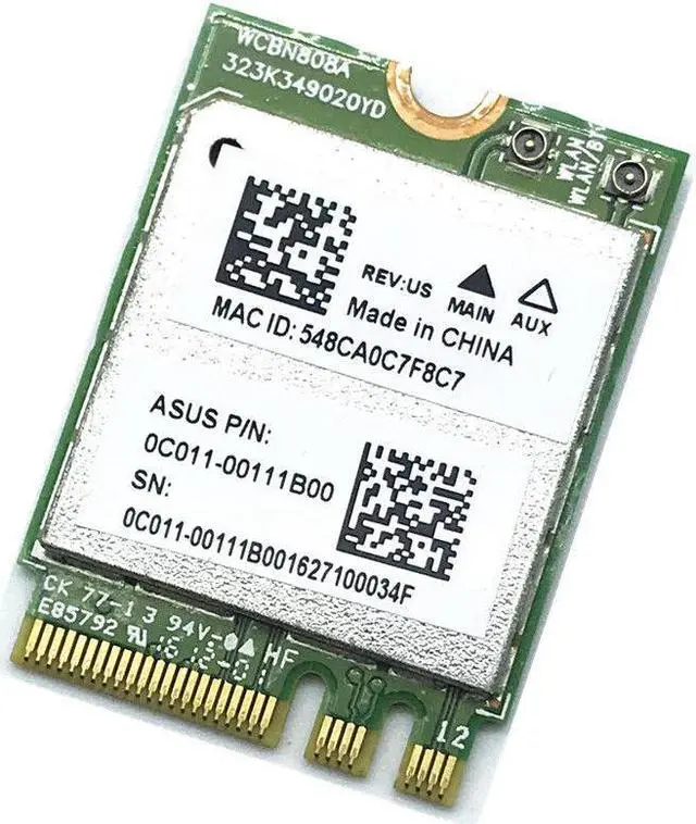 Alt view image 2 of 5 - Atheros QCNFA364A Wireless 802.11ac 867Mbps Bluetooth 4.1 WIFI NGFF/M.2 Card