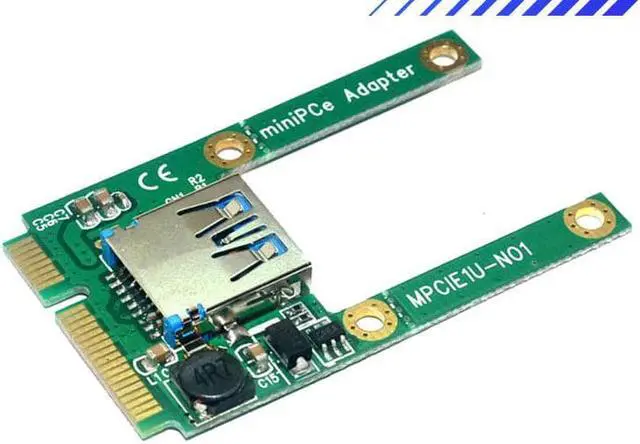 Alt view image 7 of 8 - Mini PCIe mPCIe to USB 2.0 Port Card Support USB WiFi Bluetooth Adapter Reader E