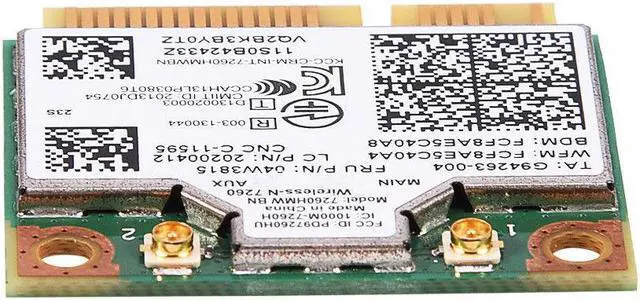 Alt view image 5 of 7 - For intel Wireless 7260 BN Bluetooth Mini PCIe WiFi Card for Lenovo Y510P Y410P