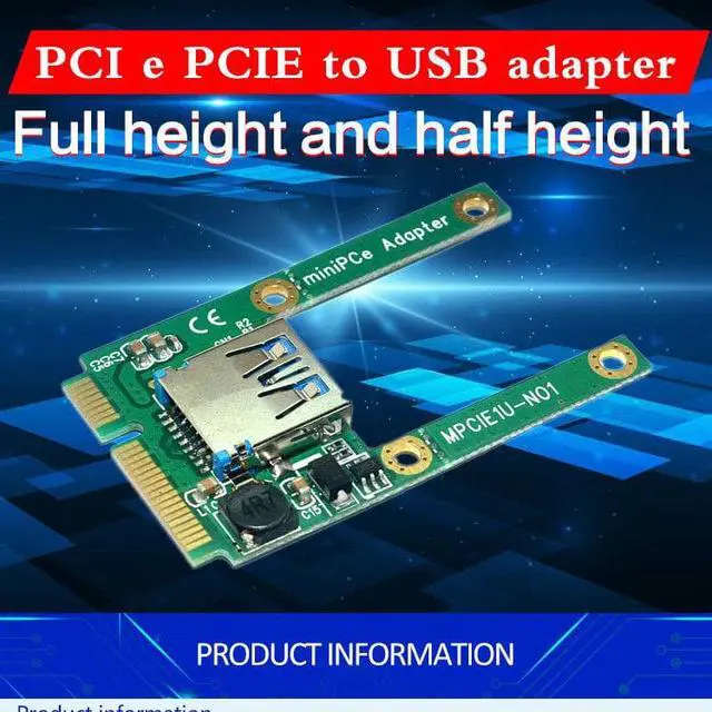 Alt view image 5 of 8 - Mini PCIe mPCIe to USB 2.0 Port Card Support USB WiFi Bluetooth Adapter Reader E