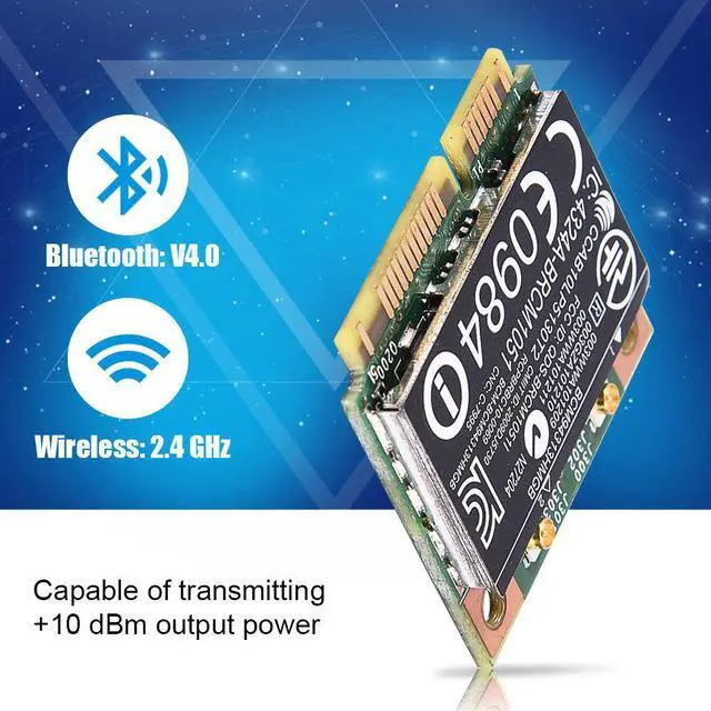Alt view image 3 of 7 - For HP BCM94313HMGB PCI-E 802.11N BCM20702 Bluetooth 4.0 Wlan Wireless WiFi Card