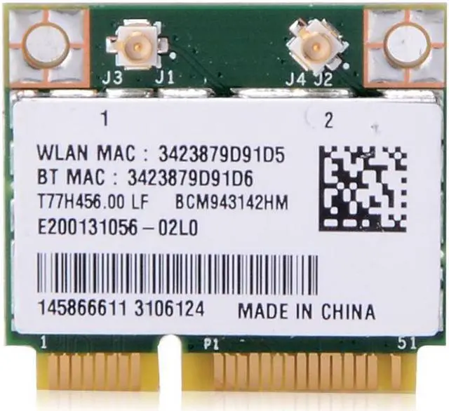 Main image of BCM943142HM Wireless 802.11n 300M Bluetooth 4.0 Half PCI-E WIFI Network Card