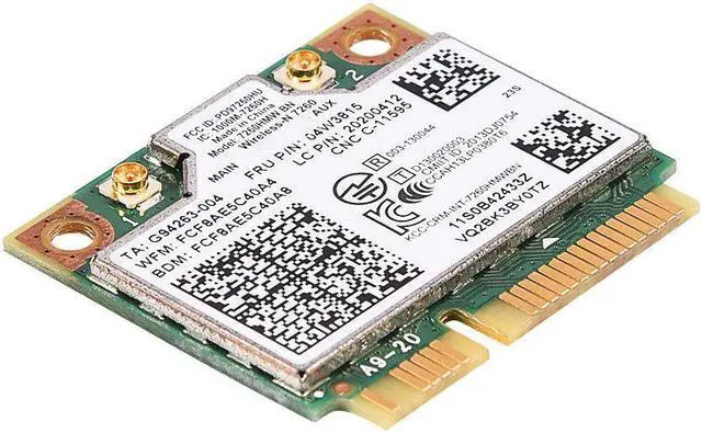 Alt view image 3 of 7 - For intel Wireless 7260 BN Bluetooth Mini PCIe WiFi Card for Lenovo Y510P Y410P