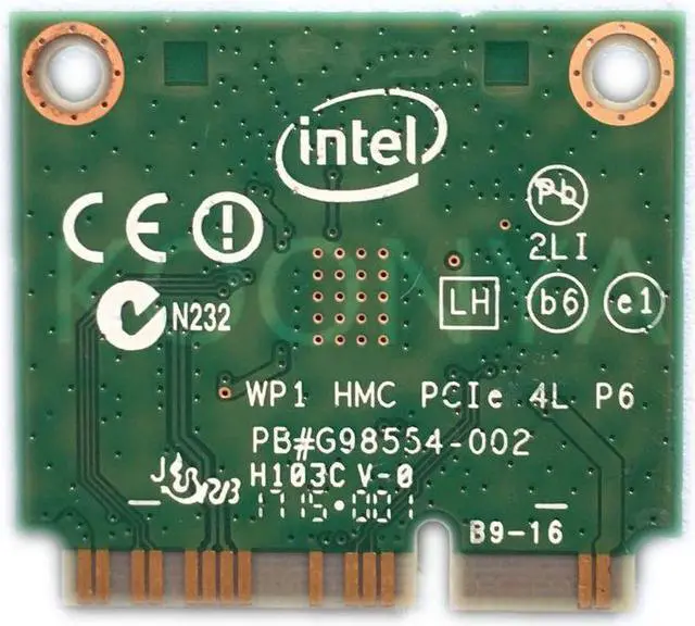 Alt view image 2 of 3 - 3160HMW Wifi Bluetooth 4.0 Wireless-AC3160 802.11ac Mini PCI-E Wlan Card 433Mbps
