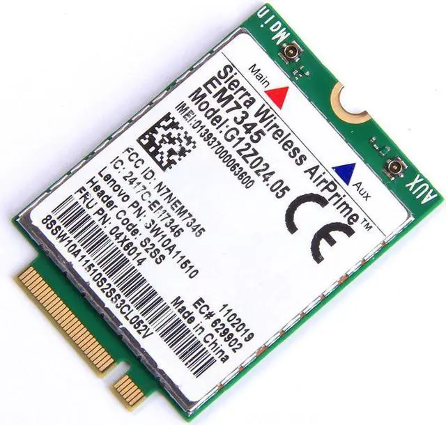 Alt view image 5 of 6 - GOBI5000 EM7345 LTE 04x6014 T440 X240 WWAN HSPA+ EVDO 42Mbps 4G Module NGFF Card