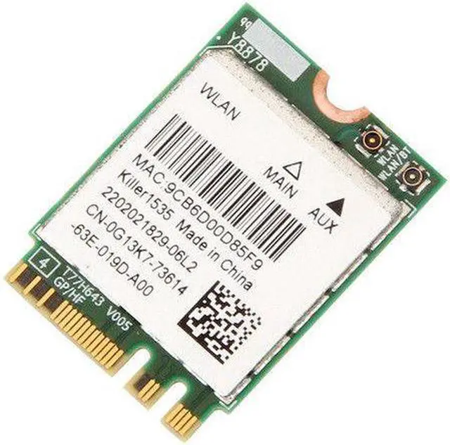 Alt view image 4 of 6 - Atheros  Killer 1535 867Mbps 802.11AC WiFi + Bluetooth 4.1 NGFF Wireless-AC Card