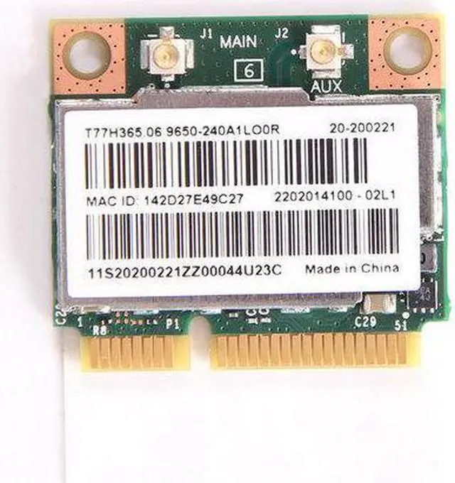 Alt view image 2 of 6 - Broadcom BCM943228HMB 2.4G/5G 802.11abgn Bluetooth 4.0 Dual Band PCI-E Wifi Card