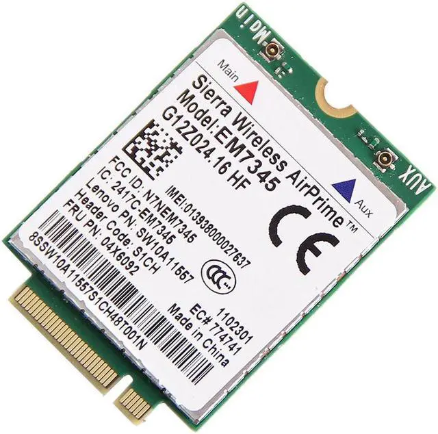 Alt view image 4 of 7 - Thinkpad GOBI5000 EM7345 LTE 04X6092 T440 X240 WWAN HSPA+ 42Mbps 4G Module NGFF