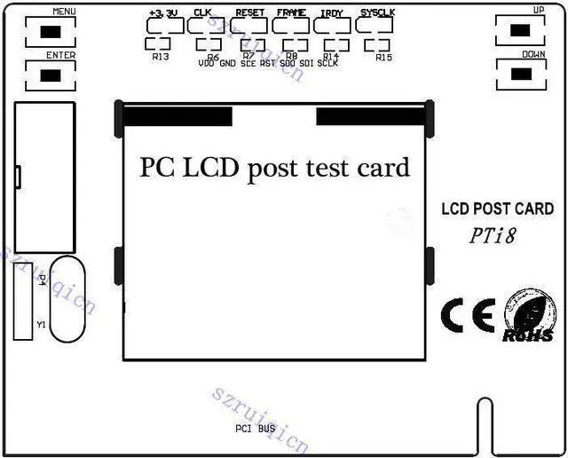 Alt view image 2 of 4 - Dual Screen Mainboard LCD Post Test Card Mini PCI-E-PCI-LPC Laptop Desktop PC