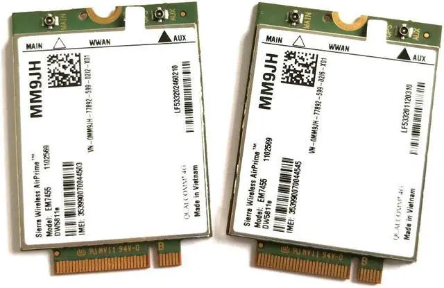 Alt view image 3 of 3 - EM7455 DW5811e LTE-FDD LTE-TDD 4G Module 4G Card Cat6 For Dell Laptop PN MM9JH