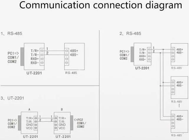 Alt view image 4 of 6 - RS485 to RS232 to RS485 Passive Interface Converter Adapter Data Communication
