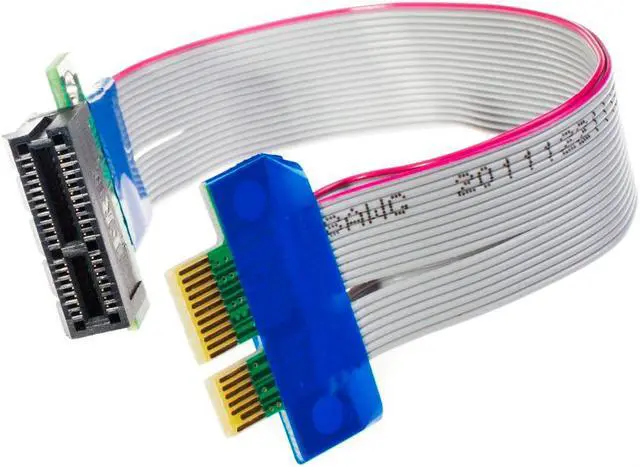 Main image of PCI-E 1X to 1X X1 Slot Riser Card Extender Extension Ribbon PCIe Flex Relocate Cable for Bitcoin Mining