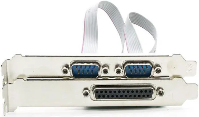 Alt view image 2 of 4 - 2 PORTS RS-232 Serial Port COM & DB25 Printer Parallel Port LPT to PCI-E PCI Express Card Adapter Converter WCH382 Chip DB9 DB25