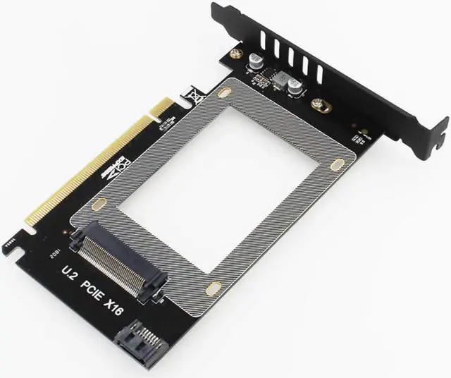 Alt view image 4 of 6 - PCI-E Riser 3.0 4X X16 to U.2 SFF-8639 Adapter NVMe PCIe SSD PCI-e to U2 Card M.2 NGFF 2.5" SSD to PCI-EX16 Intel