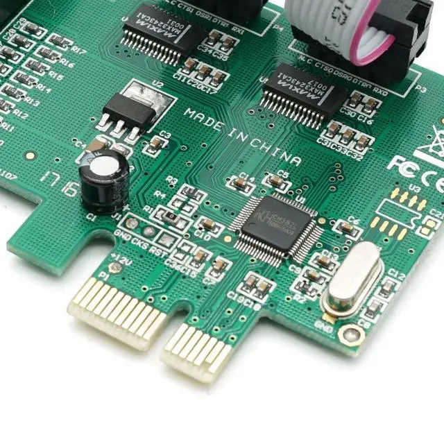 Alt view image 4 of 4 - 2 PORTS RS-232 Serial Port COM & DB25 Printer Parallel Port LPT to PCI-E PCI Express Card Adapter Converter WCH382 Chip DB9 DB25