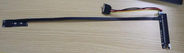 Alt view image 6 of 6 - Riser PCIE 3.0 x16 To M2 NGFF NVMe SSD ,M.2 PCI-e 16x Riser mining graphics card extension cable PCI Express Gen3 -25cm