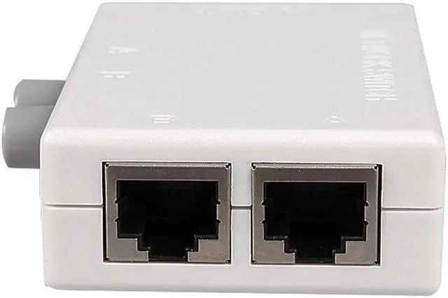 Alt view image 3 of 5 - 2 Ports Network Switch Splitter Selector Hub 2-In 1-Out or 1-In 2-Out