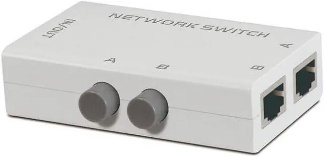 Main image of 2 Ports Network Switch Splitter Selector Hub 2-In 1-Out or 1-In 2-Out