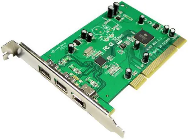 Main image of PCI Combo 2x 1394b + 1x 1394a Firewire Ports PCI Controller Card 1394 card TI Chipset 6pin cable win10