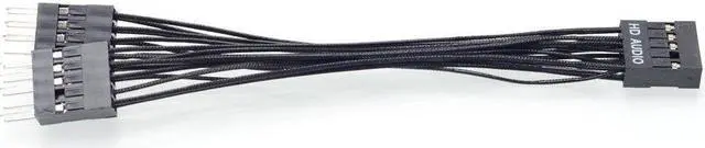 Alt view image 3 of 3 - Motherboard 9Pin HD Audio 1 to 2 Port Multiplier Y Splitter Male to Female Extension Cable