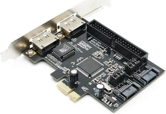 Alt view image 3 of 4 - Combo SATAII +IDE PCI-Express RAID Controller Card 1Port IDE+2 port sata +2 port esata Card for PC/desktop laptop