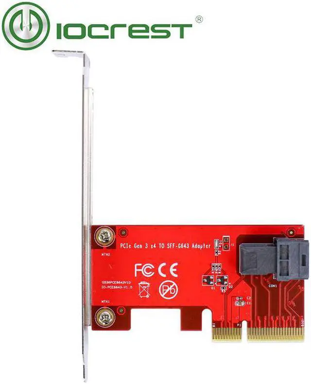Alt view image 4 of 6 - IOCREST PCIe to U.2 (SFF-8643) Gen 3 /4 -Lane Card