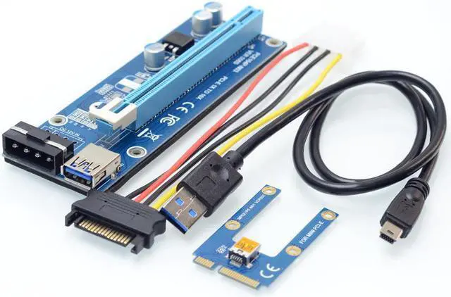 Alt view image 5 of 6 - Mini PCIe to PCI express 16X Riser for Laptop External Video Card EXP GDC Miner mPCIe to PCI-e slot Expansion Card