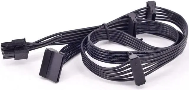 Alt view image 2 of 2 - 6 Pin 1 to  4 SATA 15Pin Power Supply Cable Port Multiplier for Seasonic FOCUS PLUS Gold FOCUS+ 850FX 750FX 650FX 550FX