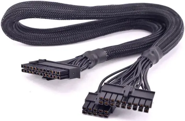 Main image of 24Pin ATX Power Supply Cable 18+10Pin to 20+4 Pin Sleeved for Seasonic M12II EVO Series 850 W 750 W 620 W 520 W PSU Modular