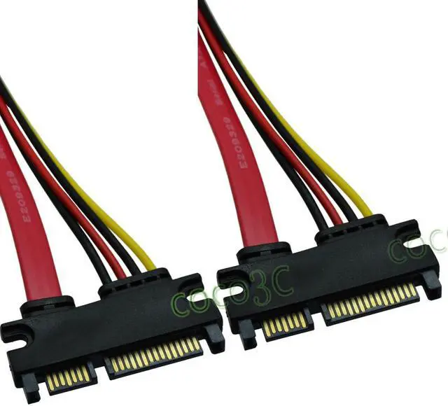 Main image of 0.5M 2.5" / 3.5" Hard Disk sata port cable 22 Pin SATA male port to 22 ( 7+15 ) pin SATA male port Cable