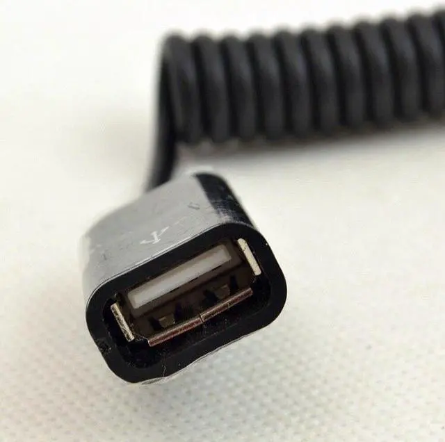 Alt view image 3 of 7 - Spiral Coiled USB A male  to A female  adapter adaptor Cable 1M 3FT