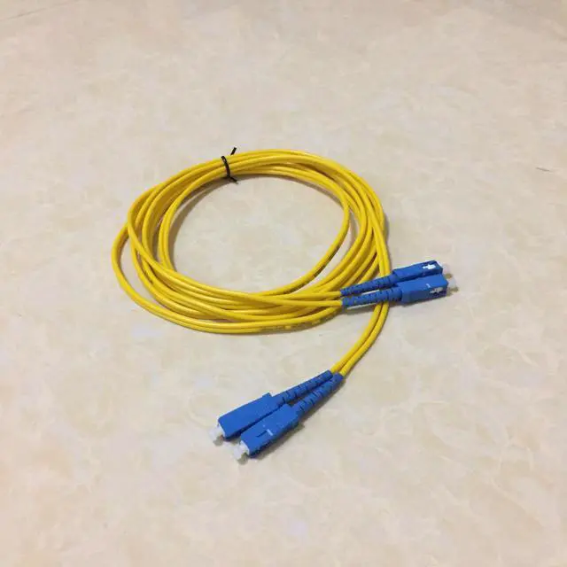 Main image of 3m 9/125 SM Duplex SC/UPC to SC/UPC SC-SC Fiber Optic Patch Cord Jumper Cable