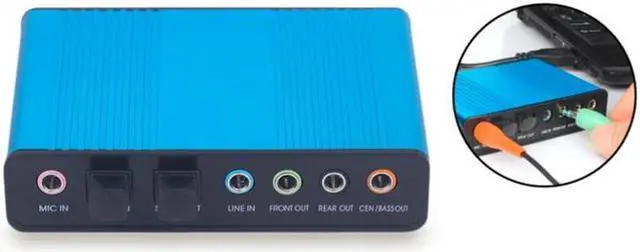 Alt view image 3 of 4 - External USB 2.0 Sound Card 6 Channel S PDIF 5.1 Optical Audio Surround Sound Card Converter for PC Laptop