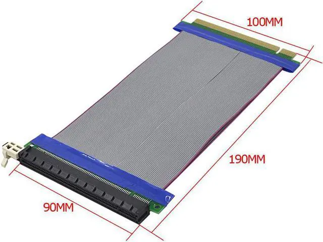 Main image of 19CM PCI-E riser 16X to 16X Adapter Converter PCI Express Riser Card Extender Flexible Extension Ribbon Cable for Bitcoin Miner