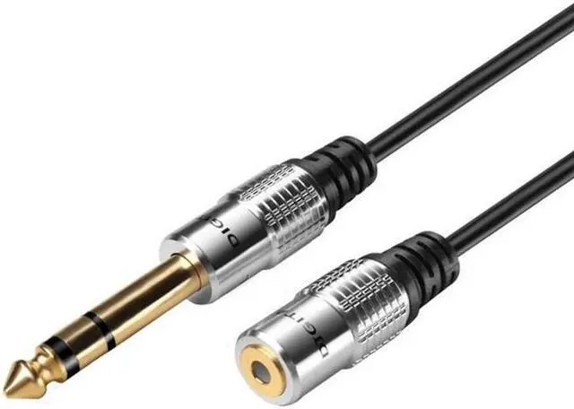 Alt view image 2 of 2 - Headphone Adapter GOLD PLATED 3.5mm Female To 6.35mm Socket Male Jack Plug Audio Convertor Cable