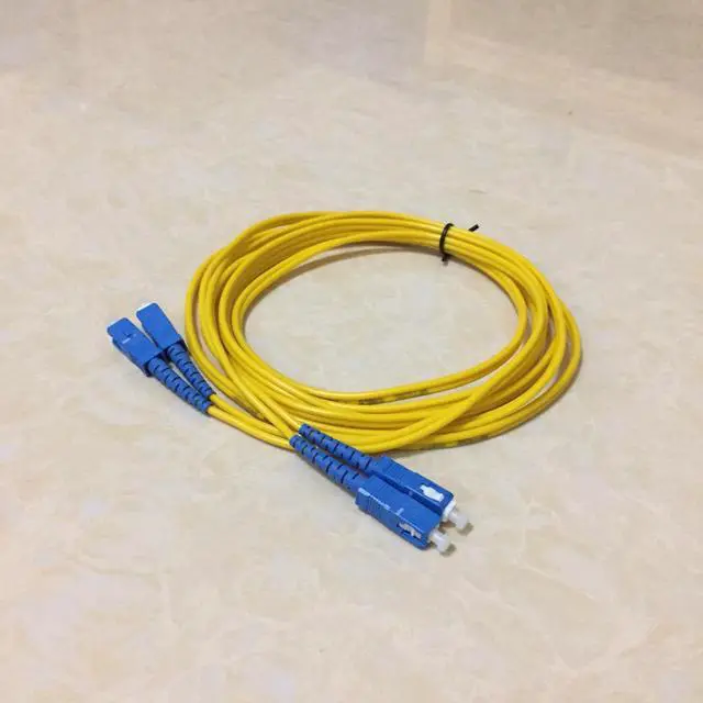 Alt view image 2 of 4 - 3m 9/125 SM Duplex SC/UPC to SC/UPC SC-SC Fiber Optic Patch Cord Jumper Cable