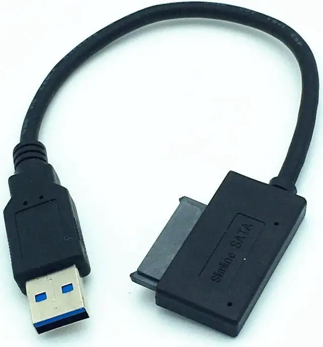 Alt view image 4 of 5 - USB 3.0 TO SATA 13p Slimline 7+6 Pin 13 Pin Female DVD Adapter Cable