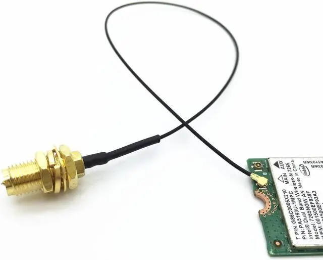 Alt view image 3 of 5 - A Pair of IPEX MHF4  to RP-SMA Pigtail for Laptop /Embedded Antenna for WWAN 3G/4G/LTE ME906E NGFF / M.2 Module
