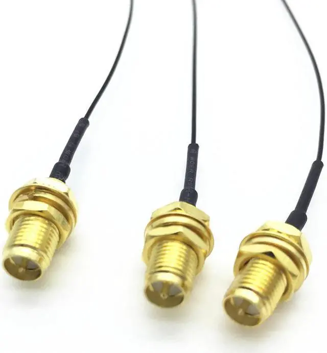 Main image of 3 x IPEX MHF4 to RP-SMA Male Pin 0.8mm Cable for NGFF/M.2 Antenna WiFi Wireless router 25cm/9.8"
