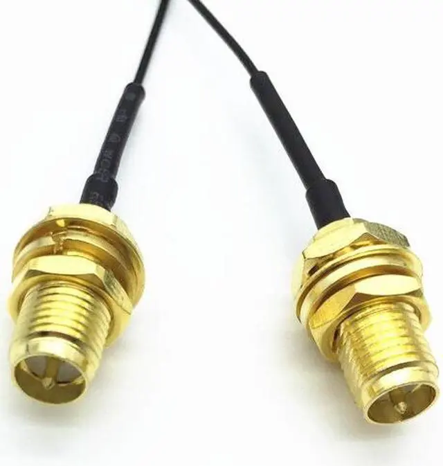 Alt view image 4 of 5 - 2Pcs 25cm/9.8" RP-SMA Male to IPEX I-PEX U.FL MHF4 RF Pigtail Cable for NGFF/M.2 WIFI/WLAN/3G/4GModules Wireless router 0.81mm