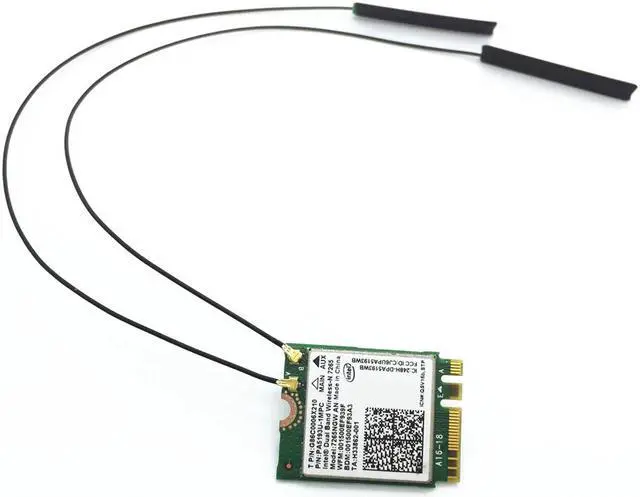 Main image of A pair of IPEX MHF4 2. 4/5G wifi antennas for Intel 7260 7265 8260 8265 AC N5321 EM7345 GOBI5000 NGFF card 18.5cm/7.2 inches