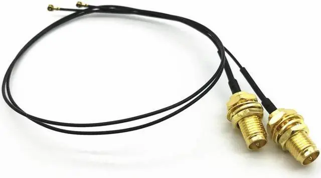 Alt view image 3 of 4 - 2 x 6dBi Dual Band M.2 IPEX MHF4 U.fl RP-SMA Wifi Antenna Set for Intel AX200 AX201 9260 9560 8265 8260 7265 7260 NGFF M.2 Card